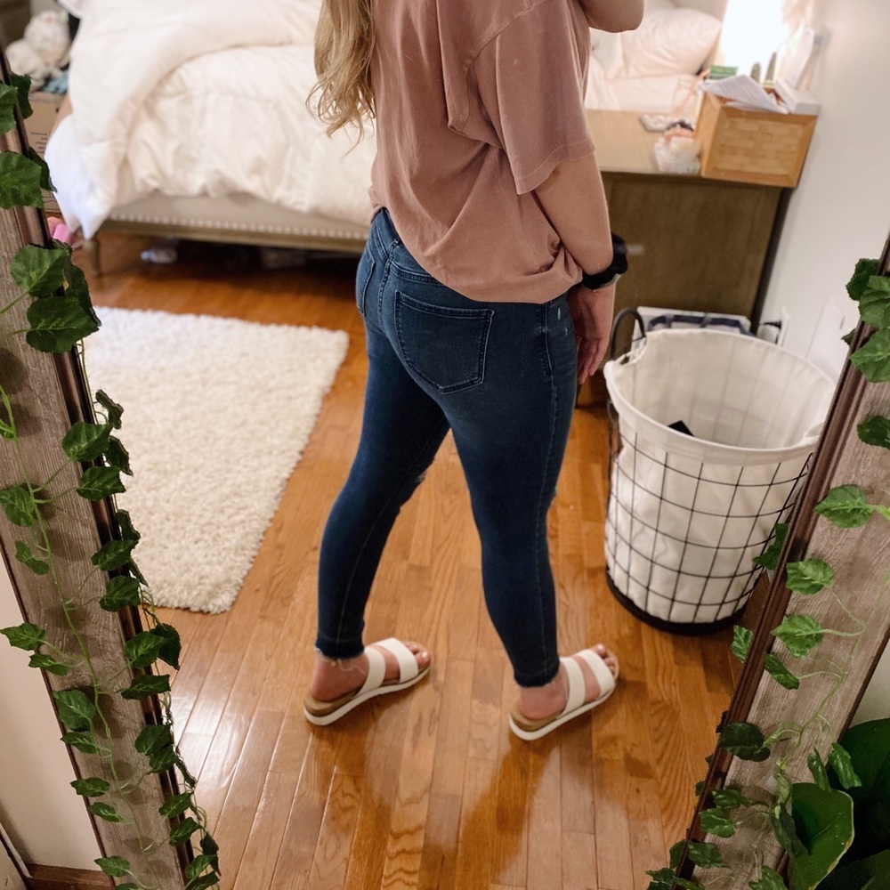 ☼ dark wash high rise jeans - Picture 5 of 12